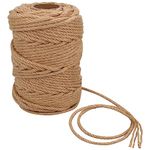 ASelected Rope 50m x 6mm Natural Jute Rope Sisal Rope for Cat Scratcher Garden Bundling, Repair Cat Tree(Brown)