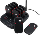 Retekess TD175S Restaurant Buzzer System, 3280ft Long Range, 10 Pagers and Beepers, 7 Call Modes with Vibration, Flashing and Buzzer, 4 Keypad Modes for Food Court, Food Truck, Church Nursery