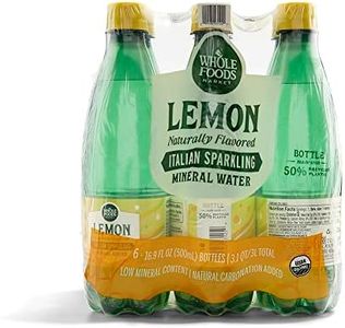 Whole Foods Market, Organic Italian Lemon Sparkling Mineral Water 6 Pack, 16.9 Fl Oz