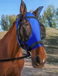 HackFond Horse Fly Mask with Ears, UV Protection Mask for Horses, Elasticity Mask with Big Mesh Eye Covers, Snug Fitting Comfortable Breathable Lightweight Royal Blue Full Size