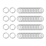 HAUTOCO 100Pcs Binder Rings, 19mm/0.75 Inch Loose Leaf Binder Rings, Small Metal Rings, Book Rings, Binding Rings for Flash Cards, Index Cards, Papers, Keychains, School, Office, Home