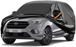 GUNHYI 7 Layers Heavy Duty Suv Car Cover Waterproof 100%, Custom Fit For Ford Kuga 2012-2024, All Weather Outdoor Car Cover Sun Rain Dust Protection, With Zip And Cotton Lined, Black