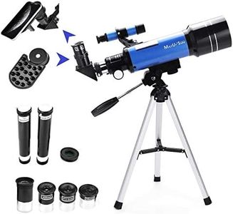 70mm Refractor Telescope with Tripod & Finder Scope Portable Telescope for Kids & Astronomy Beginners Travel Scope with 3 Magnification eyepieces & Moon mirror
