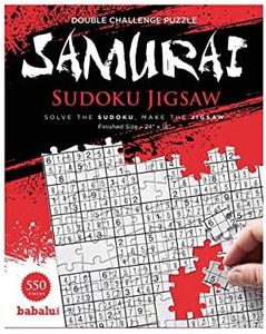 Dual Challenge Sudoku Crossword Jigsaw Puzzle - 550 Piece 2-in-1 Puzzle Game for Adults Families