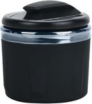 MAISON Car Ashtray LED Light with Cover Portable Ashtray Home Office Multifunctional Ashtray Smokeless Ashtray Mini Car Trash Can Detachable for Women Men (Grey)