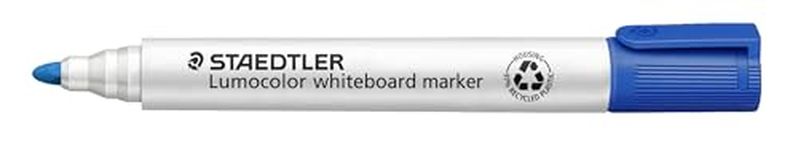 Staedtler Lumocolor 351-3 Bullet Tip Whiteboard Marker - Blue- Pack of 10