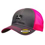 John Deere Toddler/Kids Mesh Back Cap (Charcoal/Pink)