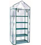 Hannah's Patio 5-Tier Garden Mini Greenhouse for Indoor/Outdoor, Serre à Jardin, Mini Serre interieur Warm Tight PVC Clear Greenhouse Zipper Roll Up Door, 27 in. L x 19 in. W x 76 in. H, #G304A00