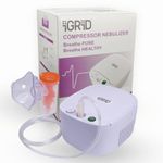 iGRiD Ultra Compact & Low Noise Compressor Nebulizer For Children & Adults, Nebulizes Liquid Medication, For Cold, Asthma & Respiratory Diseases