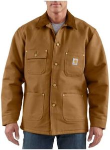CARHARTT Men's Duck Chore Coat Blanket Lined C001,Brown,Medium