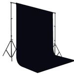 King Mills 10x8 ft Black Backdrop Curtain for Photography, Also Serving as Background for Golf Simulators for Home, Streaming Backdrop, Podcast Background, Zoom Backdrop.