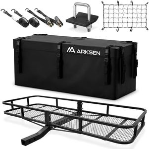 ARKSEN Hitch Cargo Carrier, 60 x 23 x 5.5 Inch, 500 Lbs Capacity, Universal Fit, Compatible with Car, SUV, RV, Truck, Van