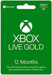 Microsoft Xbox LIVE 12 Month Gold Membership (Physical Card)