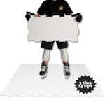 ACE HOCKEY Skateable Double Sided Synthetic Ice Hockey Tiles - Simulates Real Ice - Professional Quality Superior Training Platform for Skating, Shooting, Passing and Stickhandling - 15 sq. ft.