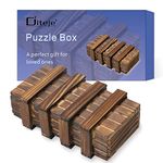 Diteje Puzzle Box, Magic Wooden Box Puzzle Case Gift Card Holders with Secret Hidden Compartment for Adults and Kids