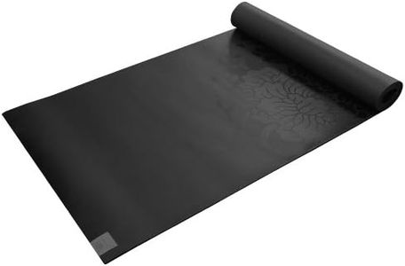 Gaiam Exercise & Fitness Mat - Premium Dry-Grip Thick Non Slip for Hot Yoga, Pilates & Floor Workouts (68" L x 24" W x 5mm) - Black