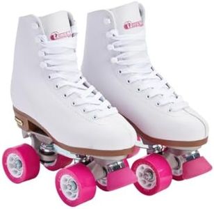 CHICAGO Skates Premium White Quad Roller Skates for Girls and Women Beginners Classic Adjustable High-Top Design for Indoor or Outdoor Skates and Roller Derby