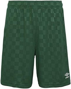UMBRO Men's Checkered Short, Forest Green, Large