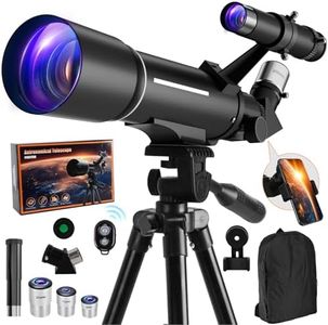 Vilupvie Telescope, Telescope for Kids & Adults, 70mm Aperture 500mm Refractor Telescopes for Astronomy Beginners with Tripod, Moon Filter, Phone Adapter & Backpack, Gifts for Kids & Beginners