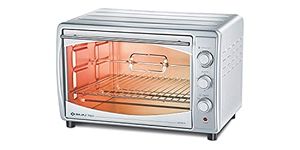 Bajaj Majesty 4500 TMCSS 45 Litre Oven Toaster Grill (45 Litres OTG) with Motorised Rotisserie & Convection Fan, Stainless Steel Body & Transparent Glass Door, 2 Year Warranty, Silver