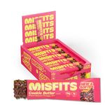 Misfits Vegan Protein Bars, Cookie Butter - Updated Recipe | Low Sugar & Carb, High Fibre Snacks | Pack of 15