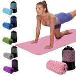 Oaygat Yoga Mat Towel Sweat Absorbent Non-slip Yoga Mat Towel Quick-drying Yoga Mat Hot Yoga Mat Cloth Breathable Yoga Mat Towel 24" x72" with Mesh Carrying Bag for Bikram, Pilates, Gym Workout