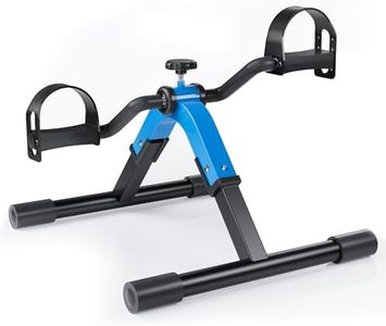 RYGEO Pedal Exerciser Mini Exercise Bike for Leg and Arm Cycling, Blue