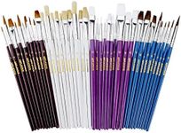40 Pack Paint Brushes for Acrylic Painting Small Paint Brush Set Watercolor Brushes Oil Paint Brushes Detail Paintbrushes Face Paint Brushes Pinceles para Acrilico Paint Supplies