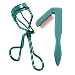 TWEEZERMAN Lashes Set Including Eyelash Curler and Eyelash Comb Christmas Gift Set in Majestic Turquoise Limited Edition