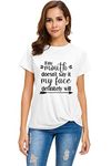 Workshop Graphic Printed T-Shirt for Women | Funny Quote Attitude Swag English Slogan Stylish T Shirt | Round Neck Tees Half Sleeve Office Collage Cool tees White