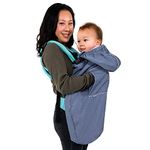 JAN & JUL Waterproof Cozy-Dry Baby Rain Cover, Breathable Infant Carrier, Universal Fit (Heather Grey)