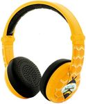 BuddyPhones Wave - Waterproof Wireless Bluetooth Volume-Limiting Kids Headphones - 20-Hour Battery Life - 4 Volume Settings of 75, 85, 94db and StudyMode - Includes Backup Cable for Sharing - Yellow