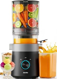 Aeitto 3-in-1 Cold Press Juicer for Juice, Nut Milk & Sorbet – Filter-Free Design for Effortless Cleaning, 6.0" Extra Large Chute Fits Whole Fruits & Vegetables, Juicer Machines High Yield, With Brush