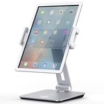 Tablet Stand Holder, KABCON Tightness Adjustable Multi-Angle Foldable Eye-Level Aluminum Solid Tablets Stands Dock for 7''-13''Tablets/Phone, iPad Series,Samsung Galaxy Tabs,Kindle Fire,Etc.