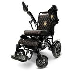 MAJESTIC IQ-8000 Lightweight Electric Wheelchair | Remote Control, Memory Foam Cushion, Aircraft-Grade Aluminum Frame | Ultra-Light & Foldable | Travel-Friendly, Airline & Cruise Approved | Up to 21 km Range | 17.5’’ Seat Width | (Black Frame, 20'' Seat Width, Black Cushion)