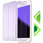 Anti Blue Light Screen Protector for iPhone 8 Plus(Pack of 3) with General Aligner,2.5D Edge 9H Tempered Glass Protective Film for iPhone 7 Plus-5.5"