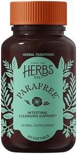Herbs Etc. ParaFree Softgels - Herbal Supplement for Natural Intestinal Cleansing - Digestive Health Support - Wormwood, Quassia & Male Fern - Organic & Gluten-Free - 60 Count (60 Servings)