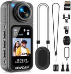 Movcan S70 Body Camera with Audio and Video Recording, HD 1520P Body Cam with 180° Rotating Lens, Thumb Size Hands Free Recording Body Worn Camera, Portable Camcorder for Work (128GB, Black)