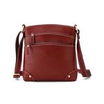 Goatter Genuine Leather 9.5" Inch Sling Cross-BodyBag for Girls And Women, (Red)