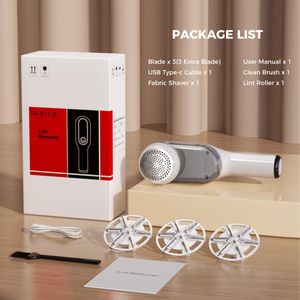 PKBD Large Electric Fabric Shaver – Lint Remover with 3 Extra Blades, Large Capacity