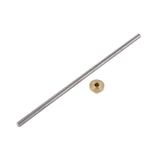 xcluma T8 Lead Screw OD 8mm Pitch 2mm Lead 8mm 300mm With Brass Nut For Reprap 3D Printer