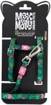 Max and Molly Adjustable Cat Harness and Leash Set - Escape-Proof Cat Harness with Leash for Outdoor Walking and Exploring, Soft Padded Double Stitched Fabric (Tropical)