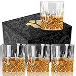 OPAYLY Whiskey Glasses Set of 4, Ro