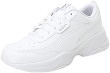 PUMA Women's Cilia Mode Sneaker, Puma White Puma Silver, 7.5 US