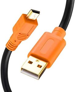 TanQY Mini USB Cable 8M, Mini USB Cable USB 2.0 Type A to Mini B Cable Male Cord for GoPro Hero 3+, Hero HD, Cell Phones, MP3 Players, Digital Cameras,GPS Receiver, PDAs etc (8M, Orange)