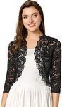 Allegra K Women's Lace Sheer Shrug 