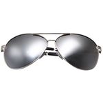 grinderPUNCH Big XL Wide Frame Extra Large Aviator Sunglasses Oversized 148mm Silver Mirrored
