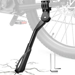 PUWOWYE Béquille de vélo 24-29 Pouces, Béquille vélo Réglable en Hauteur, Capacité de Charge Maximale 35 kg, Béquille vélo Universelle pour VTT, vélo de Trekking, vélo de Ville, E-Bike