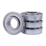 XiKe ID1/2, 5/8", 3/4" x OD 1-3/8" Flanged Ball Bearing Used for Lawn Mower, Wheelbarrows, Carts & Hand Trucks Wheel. (4, ID 3/4" x OD 1-3/8")