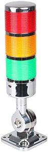 110V to 220V LED Stack Tower Lights, Industrial Warning Lights, Andon Lights, Column Signal Tower Indicator Lamp Beacon, Continuous/Flashing Light Switchable, 3 Layer (Without Buzzer)